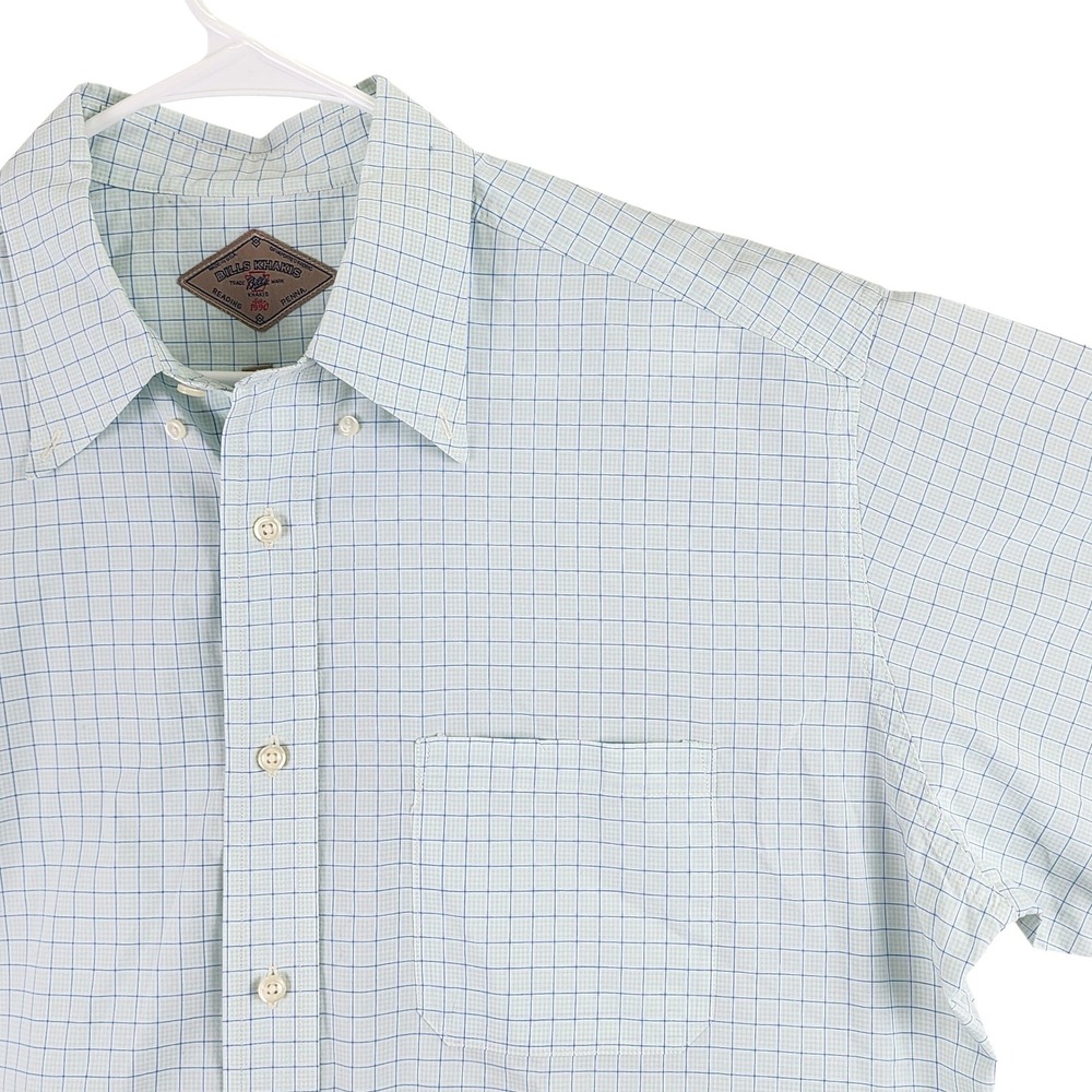 Bills Khakis Button Down Shirt Tattersall Check Blue Green Long Sleeve Mens XL